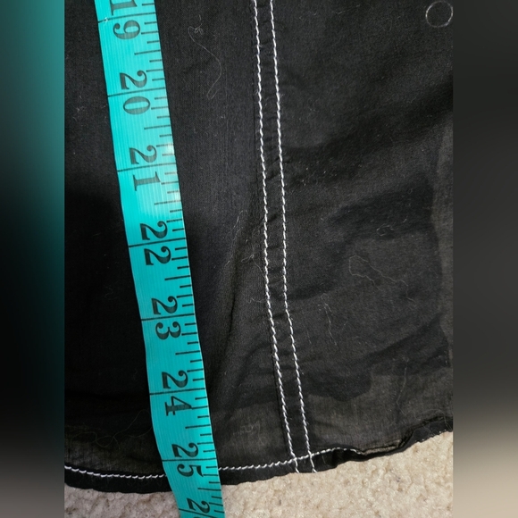 Stetson Sheer Black Shirt with White Stitching. Size Small - Picture 10 of 10